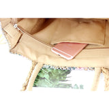 Colorful Paper Rope Straw Bag Shoulder Portable Woven Bag