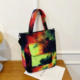 Printed Canvas Postman Bag Japanese-style Handbag