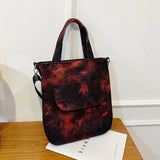 Printed Canvas Postman Bag Japanese-style Handbag