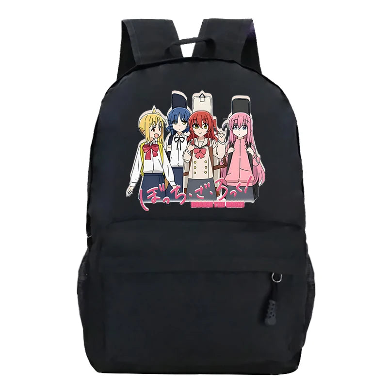 Bocchi The Rock Backpacks - Casual Harajuku Student Travel Laptop Bags