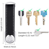 Compact Leather Key Holder for Men and Women