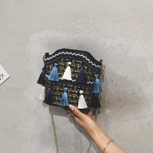 Women's Tassel Shoulder Bag Large Capacity Messenger Bag