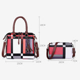 Plaid Tassel Women Bag Handbags Set Composite Bag