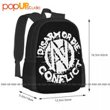 Anarcho Disarm Or Die Backpack Large Capacity