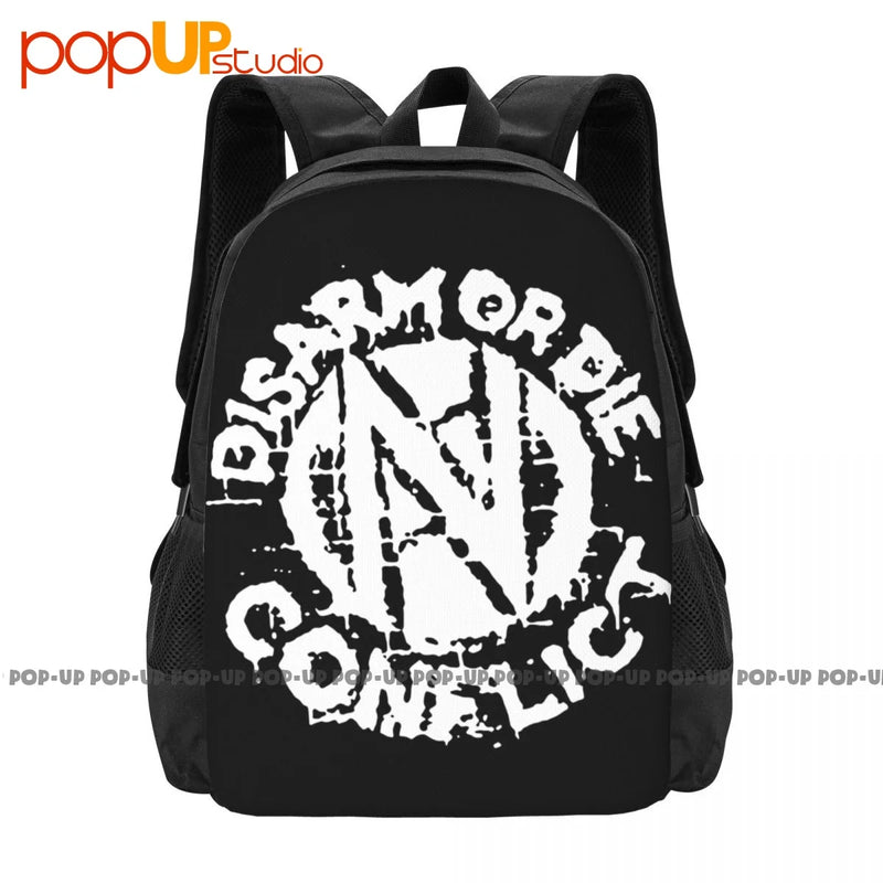 Anarcho Disarm Or Die Backpack Large Capacity