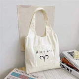 Constellation Canvas Vest Shoulder Bags Women Large Capacity Tote Bags