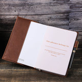 Cowhide Leather Notebook Case for A5 B5 Book - Retro Office School Travel Diary