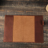 Cowhide Leather Notebook Case for A5 B5 Book - Retro Office School Travel Diary