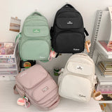 Casual Women Backpack Solid Schoolbag Waterproof Nylon Teenage Girls Travel Bag