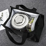 Contracted Style Insulated Lunch Bag, Durable Bento Pouch