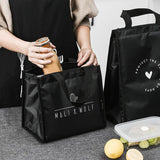Contracted Style Insulated Lunch Bag, Durable Bento Pouch