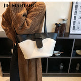 Top Handle Pu Leather Shoulder Crossbody Bag for Women