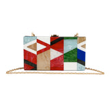 Acrylic Box Bag Women Shoulder Clutch Party Purse