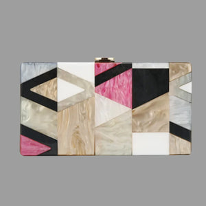 Acrylic Box Bag Women Shoulder Clutch Party Purse