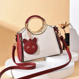 Leather Crossbody Messenger Bag Women Handbags High Shoulder Bag