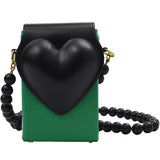 Winter PU Leather Contrast Flap Crossbody Bag Women's Handbag