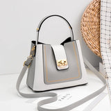 Women's Leather Crossbody Bucket Bag