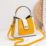 Women's Leather Crossbody Bucket Bag