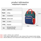 Waterproof Mummy Backpack Diaper Bag