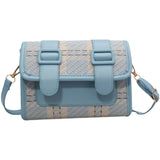 Plaid Women Small Square Shoulder Bag Crossbody Messenger Handbag
