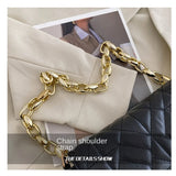 Small Square Bag Thick Chain Shoulder Underarm Handbag