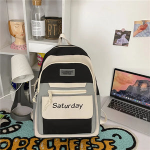 Waterproof Nylon Women Backpack Travel Rucksack Schoolbag Teenage Girl Boy
