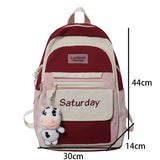 Waterproof Nylon Women Backpack Travel Rucksack Schoolbag Teenage Girl Boy