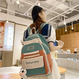 Waterproof Nylon Women Backpack Travel Rucksack Schoolbag Teenage Girl Boy