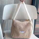 Soft Plush Handbag Faux Lamb Wool Shoulder Bag Girls Small Purse