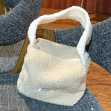 Soft Plush Handbag Faux Lamb Wool Shoulder Bag Girls Small Purse