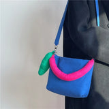 Women's Small Messenger Bag Purse Handbags Winter Soft Cotton Filled
