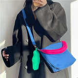 Women's Small Messenger Bag Purse Handbags Winter Soft Cotton Filled