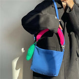 Women's Small Messenger Bag Purse Handbags Winter Soft Cotton Filled