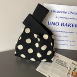 Women's Knitting Shoulder Bag Stripe Handbag Vintage Clutch Tote