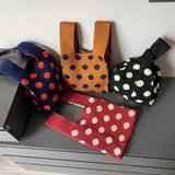 Women's Knitting Shoulder Bag Stripe Handbag Vintage Clutch Tote