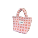 Women's Plaid Purse Handbags Retro Small Tote Shopper Bag