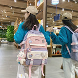 Contrast School Bag For Girls Mori Department Joker Backpack