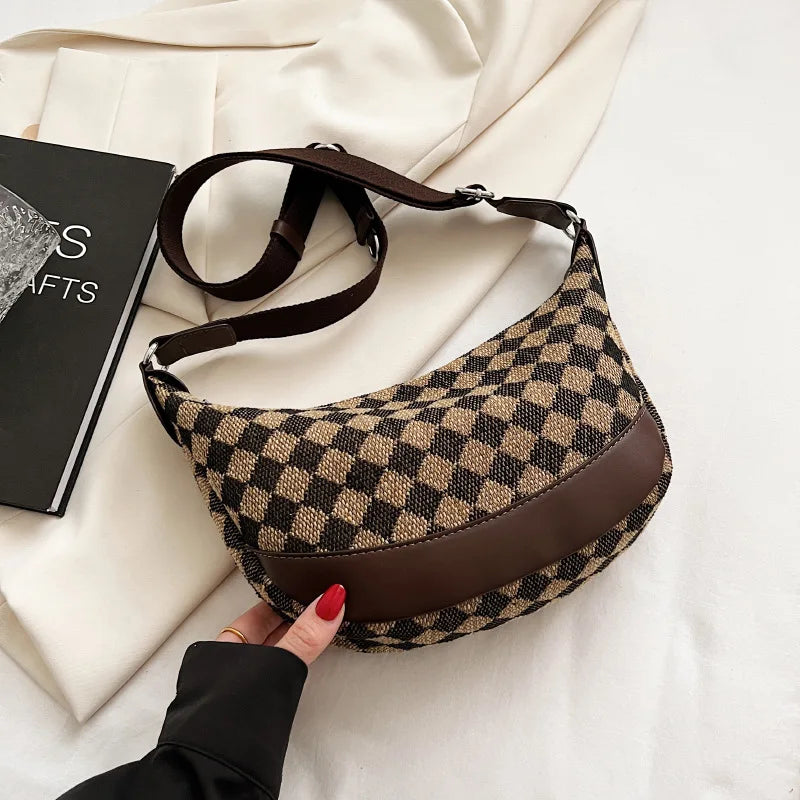 Canvas Crossbody Bag for Women Underarm Handbag