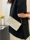 Straw Flap Women's Crossbody Bag Beach Shoulder Small Handbag