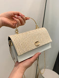 Straw Flap Women's Crossbody Bag Beach Shoulder Small Handbag