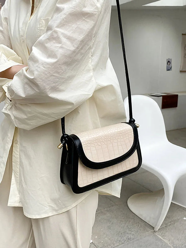 Women's Pu Leather Flap Shoulder Bag