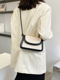 Women's Pu Leather Flap Shoulder Bag