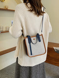 Canvas Shoulder Crossbody Bag Top Handle Tote Handbag
