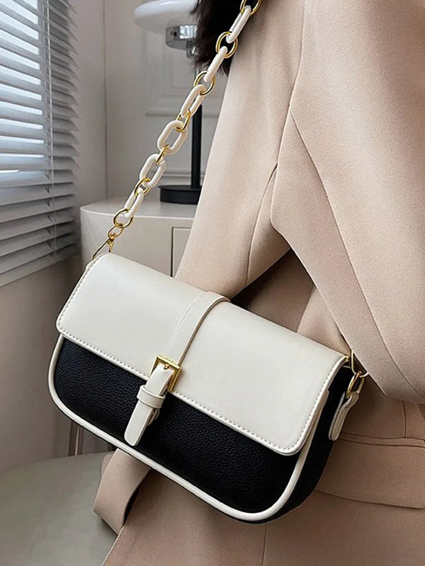 Women's Chain Underarm Shoulder Bag Crossbody Pu Leather