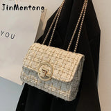 Winter Woolen Women's Chain Shoulder Bag