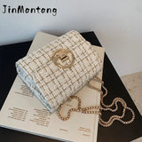 Winter Woolen Women's Chain Shoulder Bag