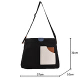 Canvas Bucket Bag One-Shoulder Messenger Bag Women's Large Capacity Tote