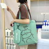 Kids Bear Pattern Crossbody Bag Canvas Tote Bag