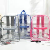 Unisex Backpack Transparent Organizer PVC Lightweight School Bag