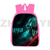 Battlefield 2042 Backpack 12/16 Inch Kids Bookbag Cartoon Canvas Anime